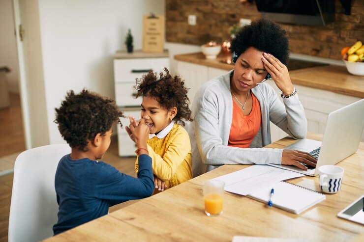 Is Motherhood Considered a Career? Exploring the Role(mother looking stressed with kids)