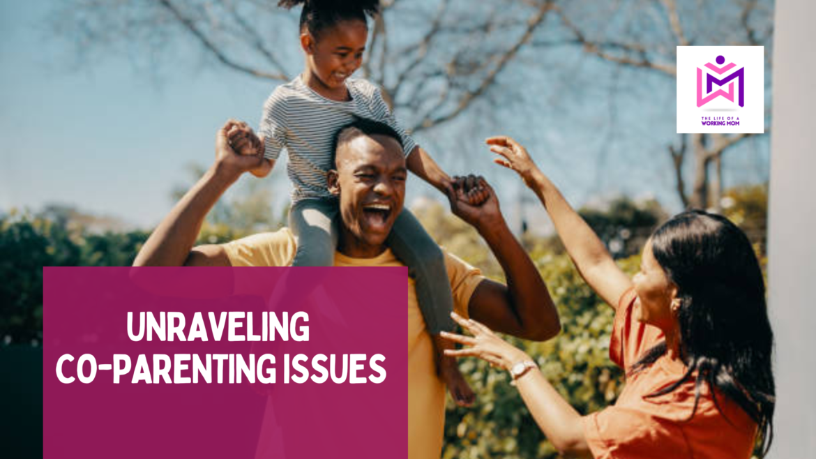 Blog Banner for Website Content (4) Co-parenting Issues: A blog post banner which has two co-parents and their child