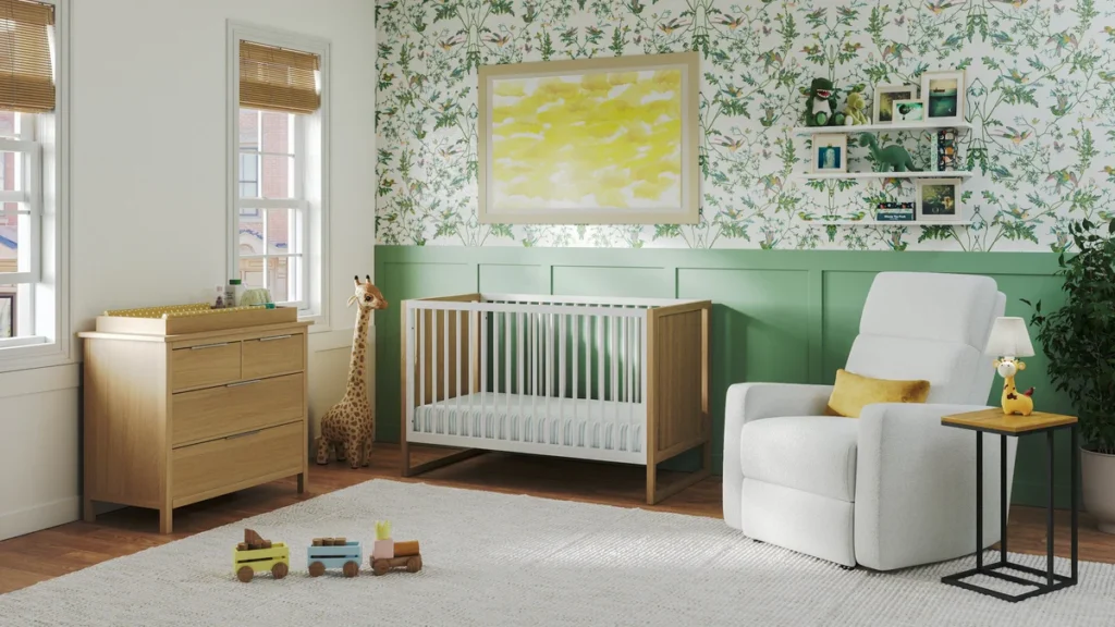 baby nursery organized for childbirth preparation